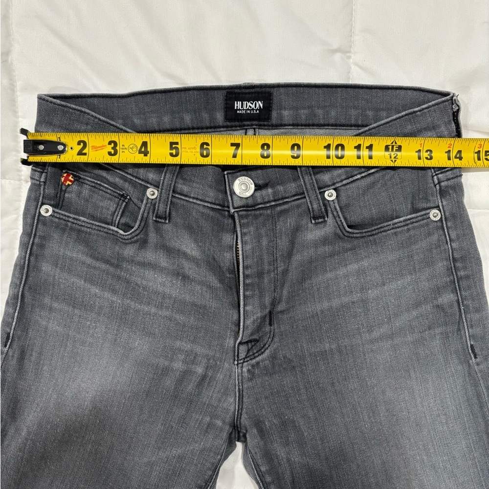Hudson Stretch Skinny Jeans 27 Gray Mid Rise Made in USA - Picture 7 of 14